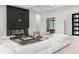 A stylish living room with a sleek fireplace and comfortable, modern seating at 16909 Crete Way, Bella Collina, FL 34756