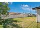 Wide backyard with a privacy fence, shed, and plenty of space at 2030 Leisure Dr, Winter Haven, FL 33881
