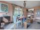 Dining room featuring dark wood floors, a wood table, shelving, and neutral walls at 351 W 10Th Ave, Mount Dora, FL 32757