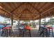 Thatched-roof outdoor bar with high-top seating, perfect for socializing at 4847 Clock Tower Dr, Kissimmee, FL 34746