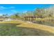 Wooden dock with gazebo overlooking the canal at 26701 Bimini Dr, Tavares, FL 32778