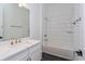 Clean bathroom with white cabinets and a bathtub at 14256 Crest Palm Ave, Windermere, FL 34786