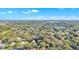 Panoramic aerial view showcasing a neighborhood surrounded by mature trees and a scenic lake at 929 Magnolia Blossom Ct, Apopka, FL 32712