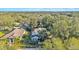 Aerial view of the home showing the roofline and surrounded by mature trees at 929 Magnolia Blossom Ct, Apopka, FL 32712