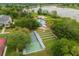 Aerial view of amenities including pool, shuffleboard and clubhouse at 3530 Mulberry Grove Loop, Leesburg, FL 34748