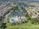 Aerial view of community pool and clubhouse at 1315 Greenville Way, The Villages, FL 32162