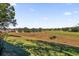 View of the golf course from backyard with mature trees and houses in the distance at 1063 Mesa Verde Ct, Clermont, FL 34711