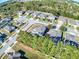 Beautiful aerial view of a landscaped property in a serene suburban neighborhood with mature trees and well-maintained homes at 2150 White Dahlia Dr, Apopka, FL 32712