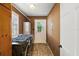Laundry room with washer, dryer, and exterior access at 734 Boylston St, Leesburg, FL 34748