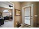 View of home office and entryway with interior door at 9033 Saint Andrews Way, Mount Dora, FL 32757