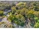 Aerial view of a residential area surrounded by lush trees, featuring a school with a ball field at Tbd E Jackson Ave, Mount Dora, FL 32757