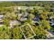 Aerial view of a residential area surrounded by lush trees and featuring a large field at Tbd E Jackson Ave, Mount Dora, FL 32757