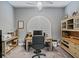 Bright home office with built-in cabinetry and a large window at 10994 Se 168Th Loop, Summerfield, FL 34491