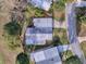 House from above, showing the lot and landscaping at 1710 Hilton Head Blvd, The Villages, FL 32159