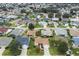 Aerial view of a neighborhood featuring single-Gathering homes with well-maintained lawns and mature trees at 17848 Se 87Th Bourne Ave, The Villages, FL 32162