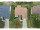 Aerial view of the property highlighting its well-maintained landscaping and single-story layout at 17848 Se 87Th Bourne Ave, The Villages, FL 32162