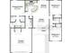 Detailed floor plan showcasing layout of home, including bedrooms, kitchen, garage and living spaces at 17848 Se 87Th Bourne Ave, The Villages, FL 32162