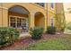 Cozy patio with seating area and landscaping at 3615 Conroy Rd # 614, Orlando, FL 32839