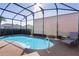 Refreshing screened-in pool with adjustable shades at 11038 Se 170Th Lane Rd, Summerfield, FL 34491