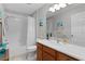 Clean bathroom with shower/tub combo and vanity at 17466 Se 75Th Coachman Ct, The Villages, FL 32162