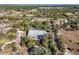 Aerial view showing barn and surrounding land at 26650 Pelican St, Eustis, FL 32736