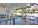 Relaxing screened porch with seating and outdoor table at 422 W 11Th Ave, Mount Dora, FL 32757