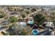 A high angle aerial view of a backyard swimming pool at 5640 Se 21St Ln, Ocala, FL 34480