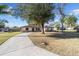 Well-manicured front lawn with long driveway, and mature tree at 5640 Se 21St Ln, Ocala, FL 34480