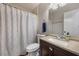 Clean bathroom with shower/tub combo, vanity, and updated fixtures at 624 Maple Oak Cir # 108, Altamonte Springs, FL 32701