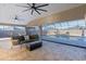 Relaxing covered patio with pool access at 3113 Sweetgum St, The Villages, FL 32163