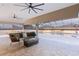 Covered patio with seating and a view of the pool at 3113 Sweetgum St, The Villages, FL 32163
