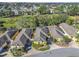 An aerial shot of beautiful homes beside a golf course that shows the landscaping and a quiet neighborhood at 3213 Archer Ave, The Villages, FL 32162