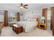 Comfortable bedroom with a plush bed and neutral decor at 1741 Bonser Rd, Minneola, FL 34715