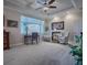 Bright office space with built-in desk and window views at 1877 Quailey Ct, The Villages, FL 32163
