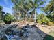 Stunning multi-tiered waterfall with tropical plants at 1877 Quailey Ct, The Villages, FL 32163
