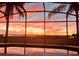 Sunset view from screened pool and lanai at 223 Knollwood Dr, Davenport, FL 33837