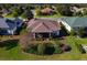 Aerial view highlighting the home's backyard oasis at 38626 Lakeview Walk, Lady Lake, FL 32159