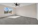 Bright bedroom with ceiling fan and grey carpet at 632 Monte Vista Way, Winter Garden, FL 34787