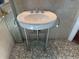 Vanity with pedestal sink and glass shelving at 110 N Volusia Ave, Pierson, FL 32180