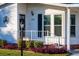 Dark-colored front door with sidelights at 1121 Paradise Dr, Lady Lake, FL 32159