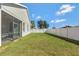 Spacious backyard with grassy lawn and privacy fence at 15828 Starlite St, Clermont, FL 34714