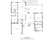 Detailed floor plan showcasing the layout of the home with spacious living room, bedrooms, kitchen, and outdoor patio at 17350 Se 116Th Court Rd, Summerfield, FL 34491