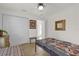 Bedroom with twin bed and access to back yard at 17716 Se 85Th Ellerbe Ave, The Villages, FL 32162