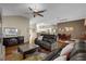 Comfortable living room with hardwood floors and recessed lighting at 17716 Se 85Th Ellerbe Ave, The Villages, FL 32162