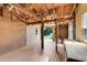 Interior view of an outbuilding with wooden beam construction at 18033 Rose St, Groveland, FL 34736