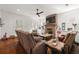 Gathering room with hardwood floors, fireplace and ceiling fan at 2746 Se 19Th Ct, Ocala, FL 34471