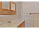 Bathroom vanity with a sink, medicine cabinet, and classic tile accents at 35534 Quail Run, Leesburg, FL 34788