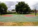 Full-size outdoor basketball court with green surface and hoops at 3610 Rollingbrook St, Clermont, FL 34711
