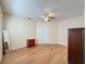 Bedroom with wood-look floors and ceiling fan at 3610 Rollingbrook St, Clermont, FL 34711
