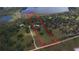 Aerial view of property with lake access and large lot at 9622 Dr Baker Rd, Groveland, FL 34736